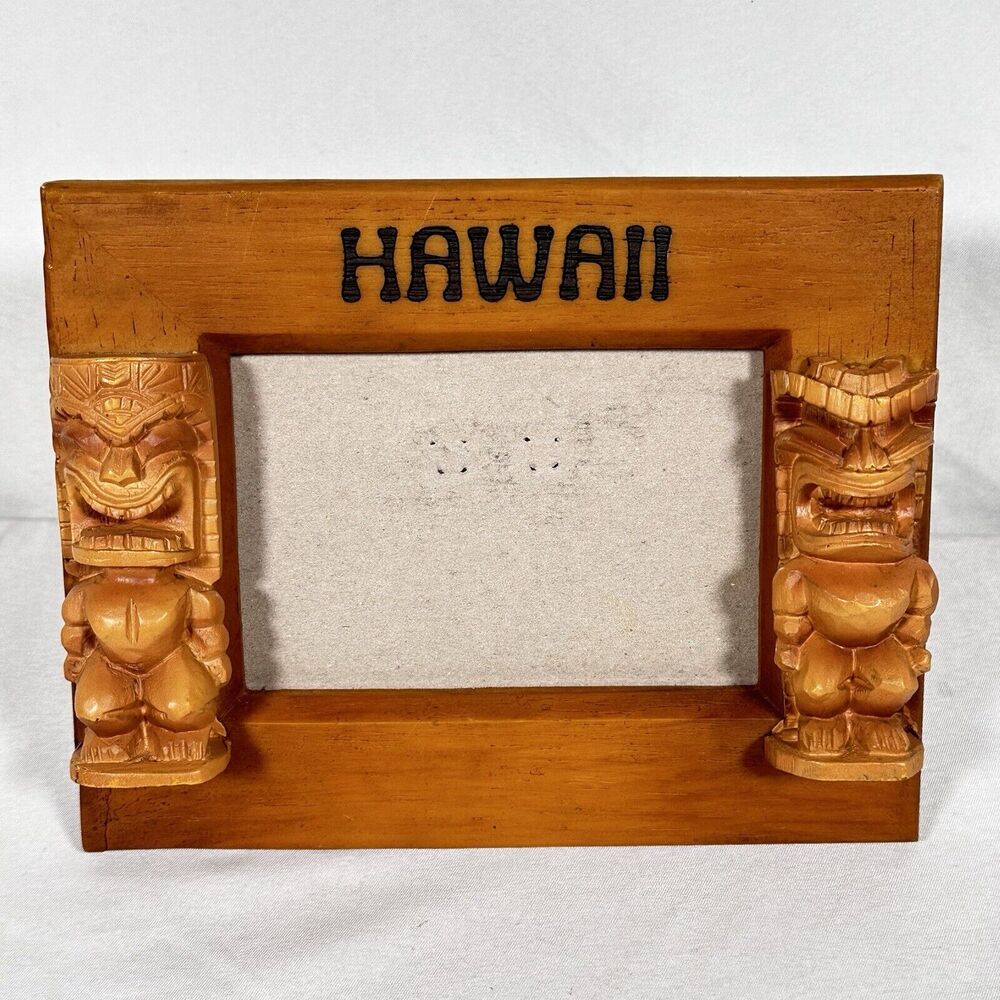 Hawaii Resin 3D Tiki Sculpted Picture Frame Small 3.5 x 5 Photo